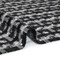 1 Yard Wool Blend Tweed with Metallic Eyelash Fringe Black and White Plaid